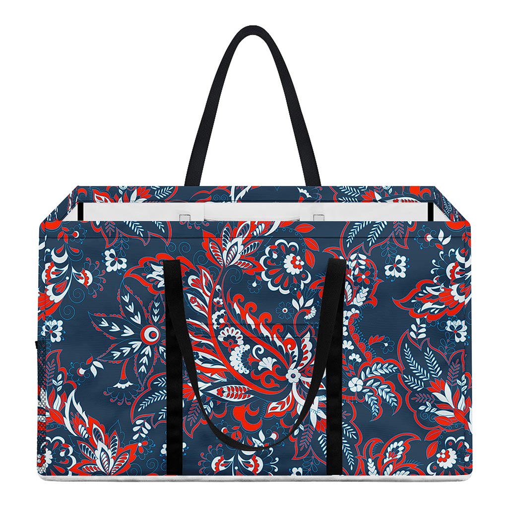 Paisley Floral Bohemian Pattern Print Utility Tote Bag