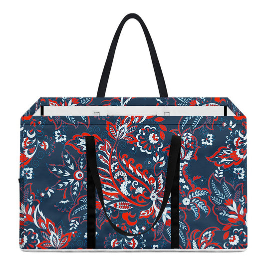 Paisley Floral Bohemian Pattern Print Utility Tote Bag