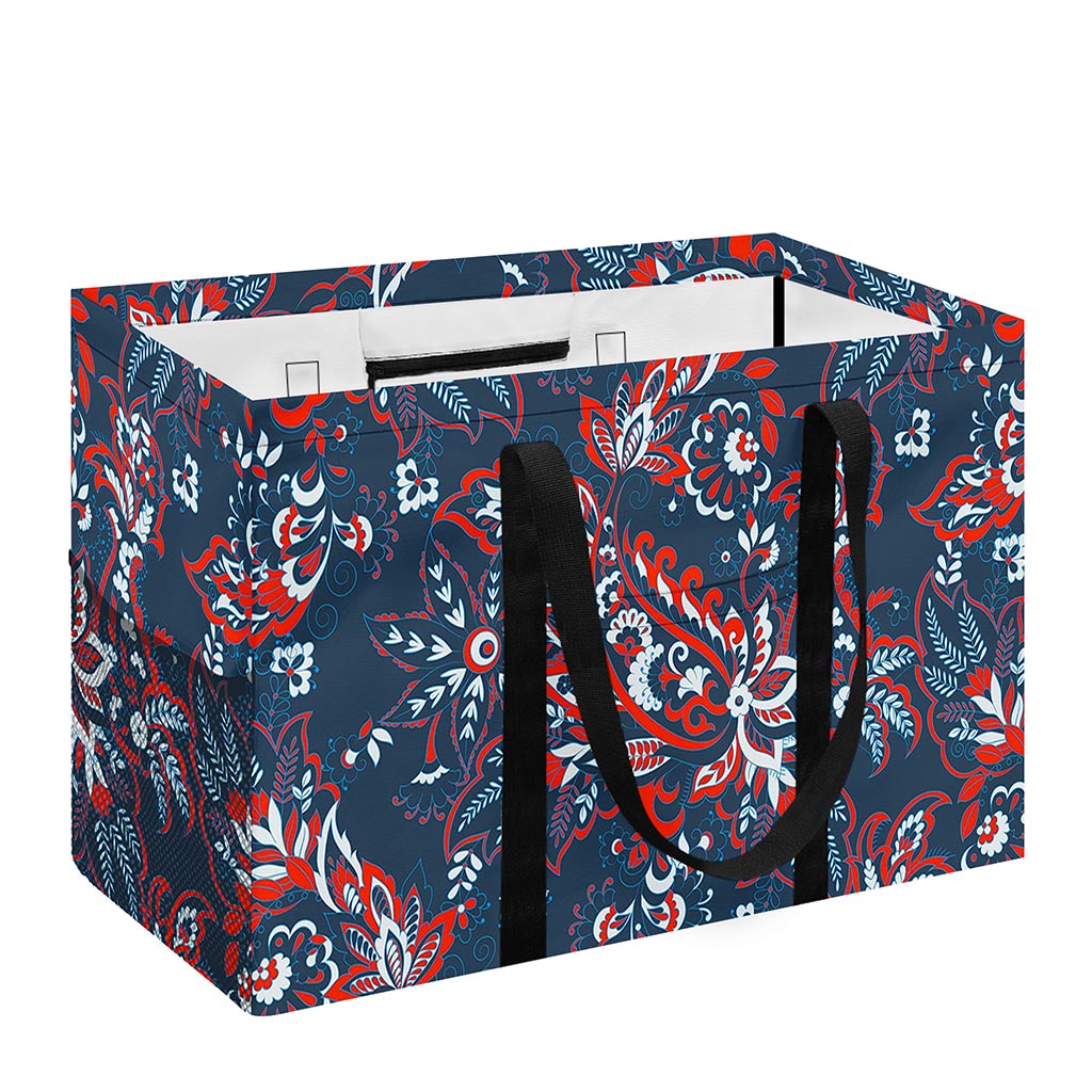 Paisley Floral Bohemian Pattern Print Utility Tote Bag