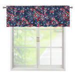 Paisley Floral Bohemian Pattern Print Window Valance