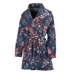 Paisley Floral Bohemian Pattern Print Women's Bathrobe