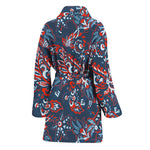 Paisley Floral Bohemian Pattern Print Women's Bathrobe