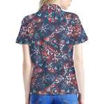 Paisley Floral Bohemian Pattern Print Women's Polo Shirt