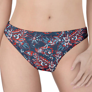 Paisley Floral Bohemian Pattern Print Women's Thong