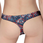 Paisley Floral Bohemian Pattern Print Women's Thong