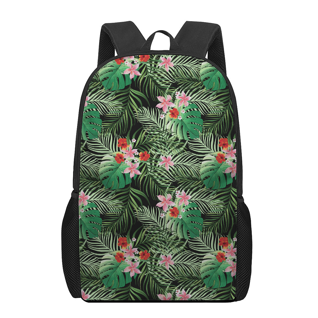Palm Hawaiian Tropical Pattern Print 17 Inch Backpack