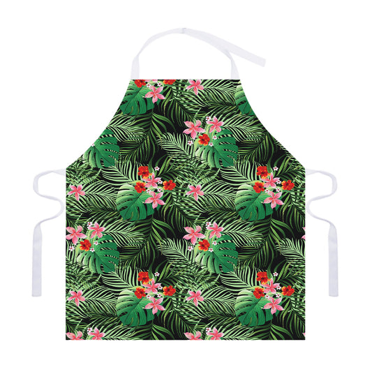 Palm Hawaiian Tropical Pattern Print Adjustable Apron