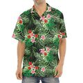Palm Hawaiian Tropical Pattern Print Aloha Shirt