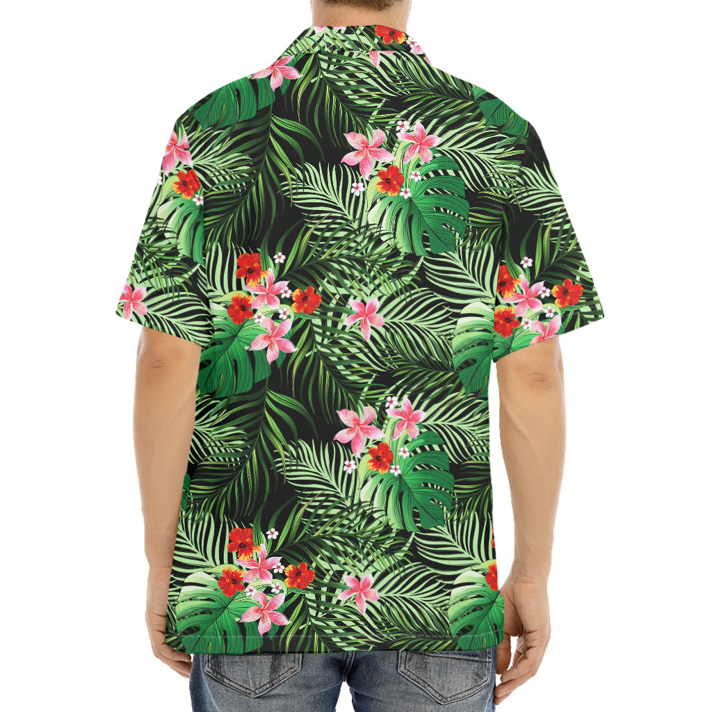 Palm Hawaiian Tropical Pattern Print Aloha Shirt