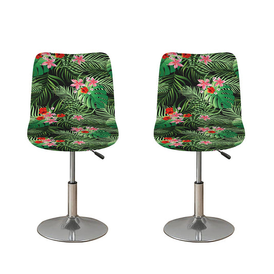 Palm Hawaiian Tropical Pattern Print Bar Stool Covers