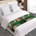 Palm Hawaiian Tropical Pattern Print Bed Runner
