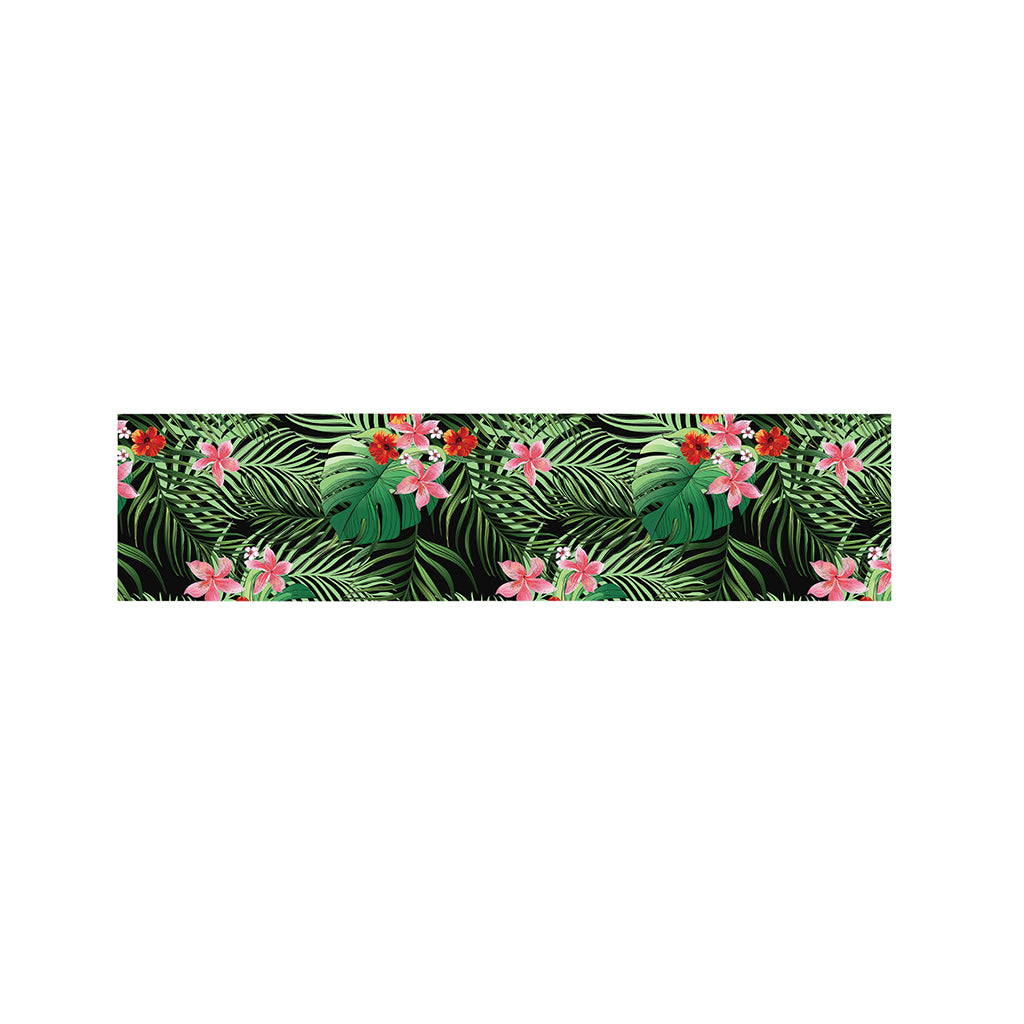 Palm Hawaiian Tropical Pattern Print Bed Runner