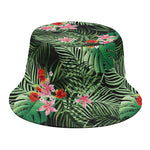 Palm Hawaiian Tropical Pattern Print Bucket Hat