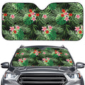 Palm Hawaiian Tropical Pattern Print Car Windshield Sun Shade