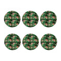Palm Hawaiian Tropical Pattern Print Coaster Set