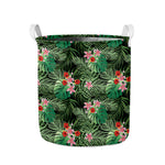 Palm Hawaiian Tropical Pattern Print Collapsible Laundry Basket