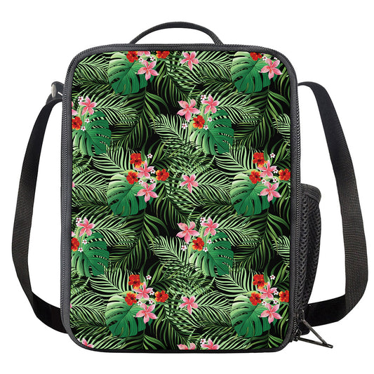 Palm Hawaiian Tropical Pattern Print Crossbody Lunch Bag