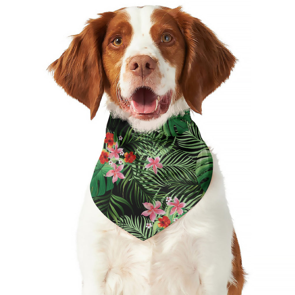 Palm Hawaiian Tropical Pattern Print Dog Bandana