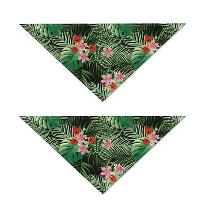 Palm Hawaiian Tropical Pattern Print Dog Bandana