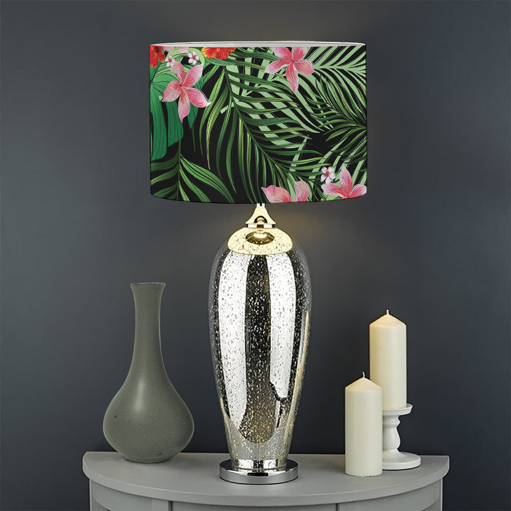 Palm Hawaiian Tropical Pattern Print Drum Lamp Shade