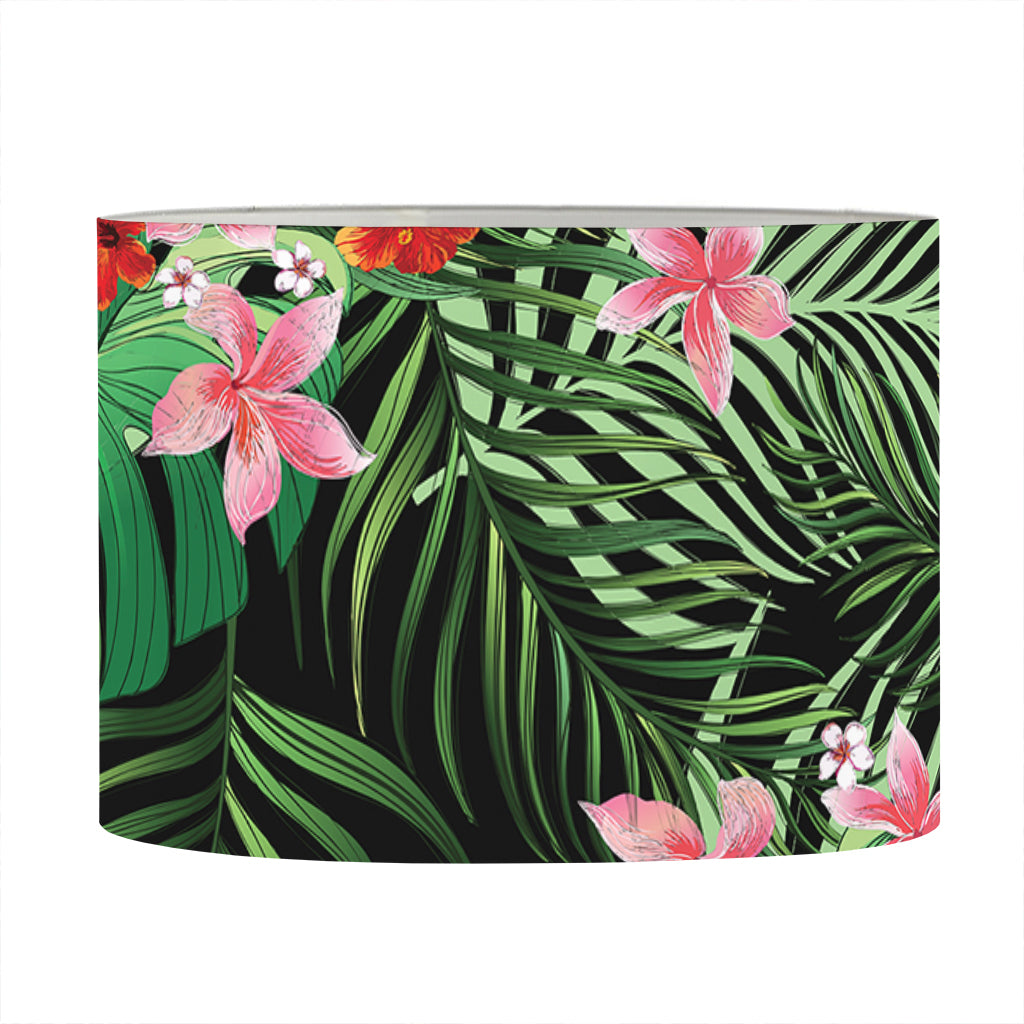 Palm Hawaiian Tropical Pattern Print Drum Lamp Shade