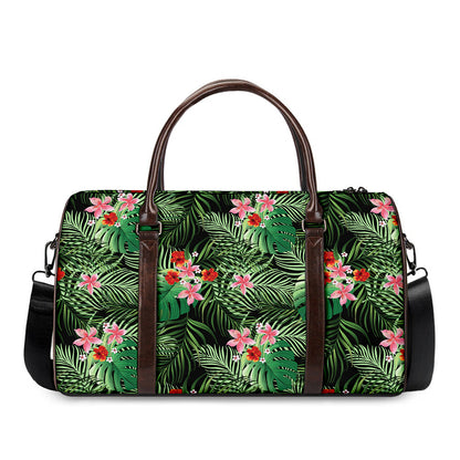 Palm Hawaiian Tropical Pattern Print Duffle Bag