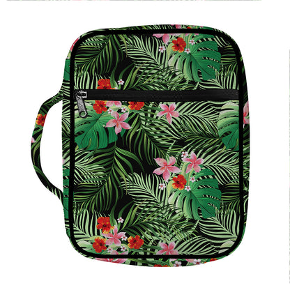 Palm Hawaiian Tropical Pattern Print Front Pocket Bible Bag