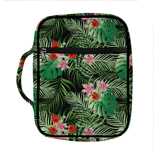 Palm Hawaiian Tropical Pattern Print Front Pocket Bible Bag