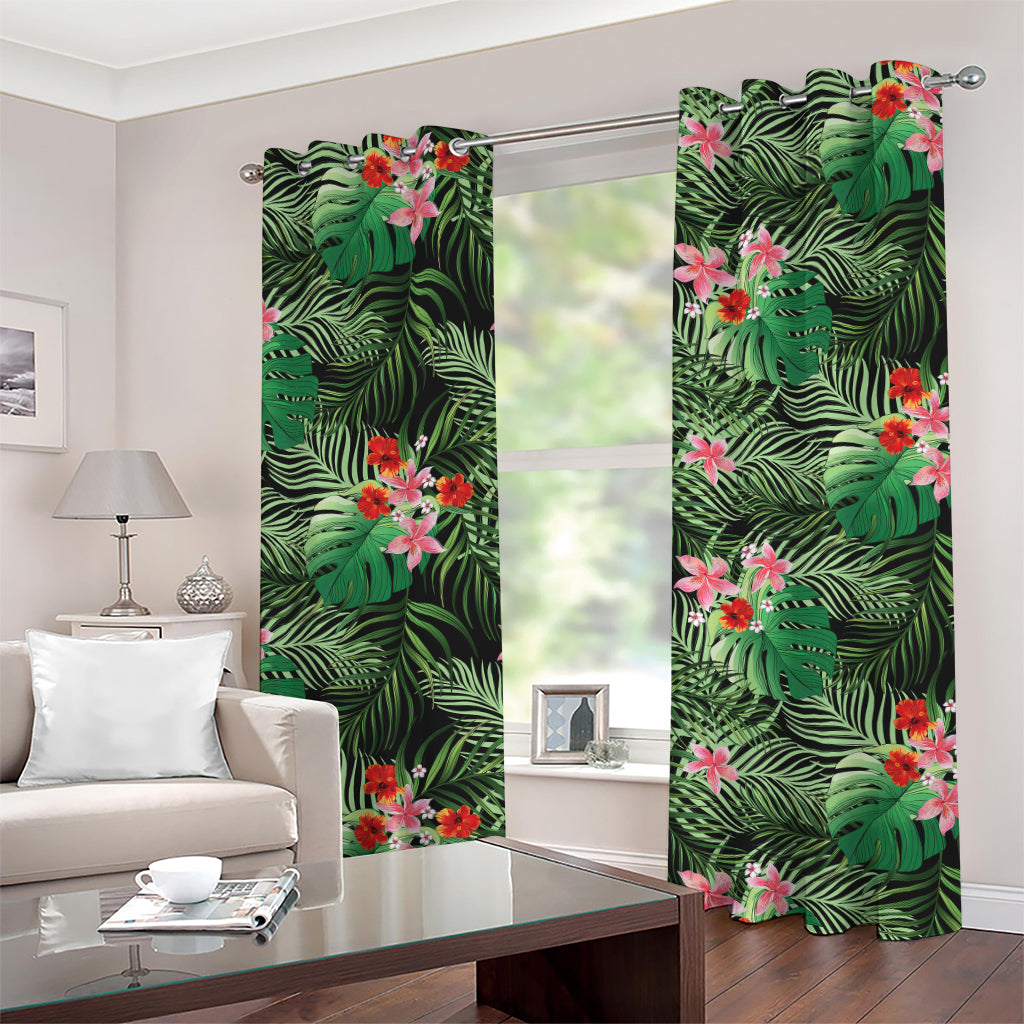 Palm Hawaiian Tropical Pattern Print Grommet Curtains