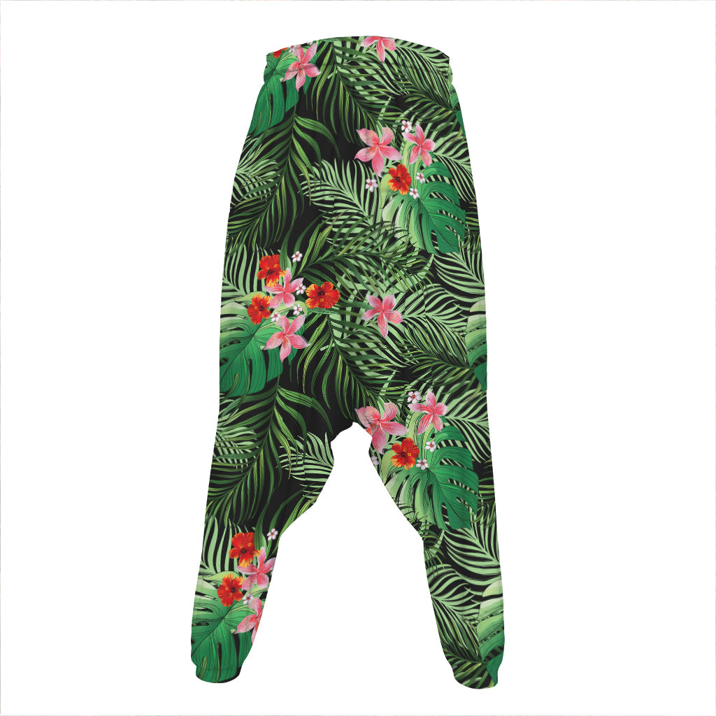 Palm Hawaiian Tropical Pattern Print Hammer Pants