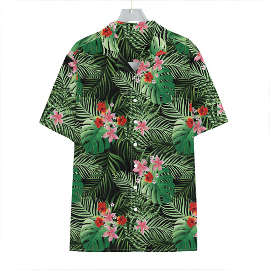 Palm Hawaiian Tropical Pattern Print Hawaiian Shirt