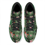 Palm Hawaiian Tropical Pattern Print High Top Leather Sneakers