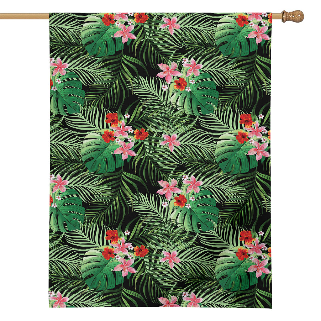 Palm Hawaiian Tropical Pattern Print House Flag
