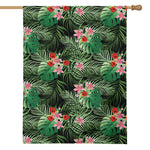 Palm Hawaiian Tropical Pattern Print House Flag