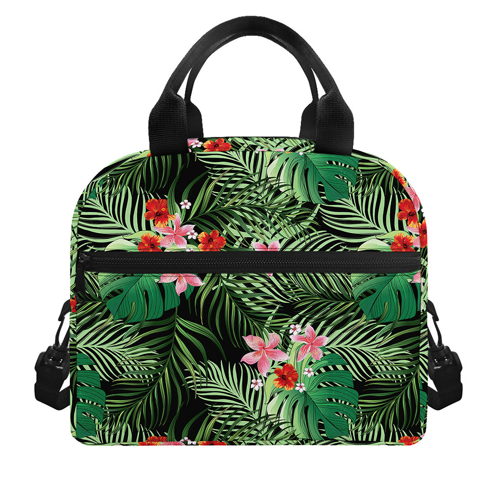 Palm Hawaiian Tropical Pattern Print Insulated Lunch Bag