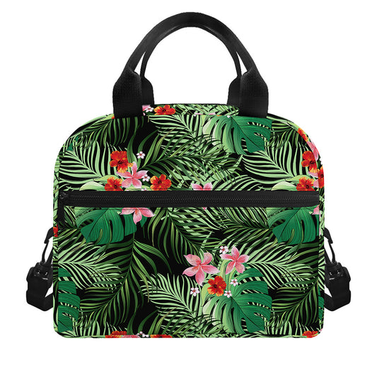 Palm Hawaiian Tropical Pattern Print Insulated Lunch Bag