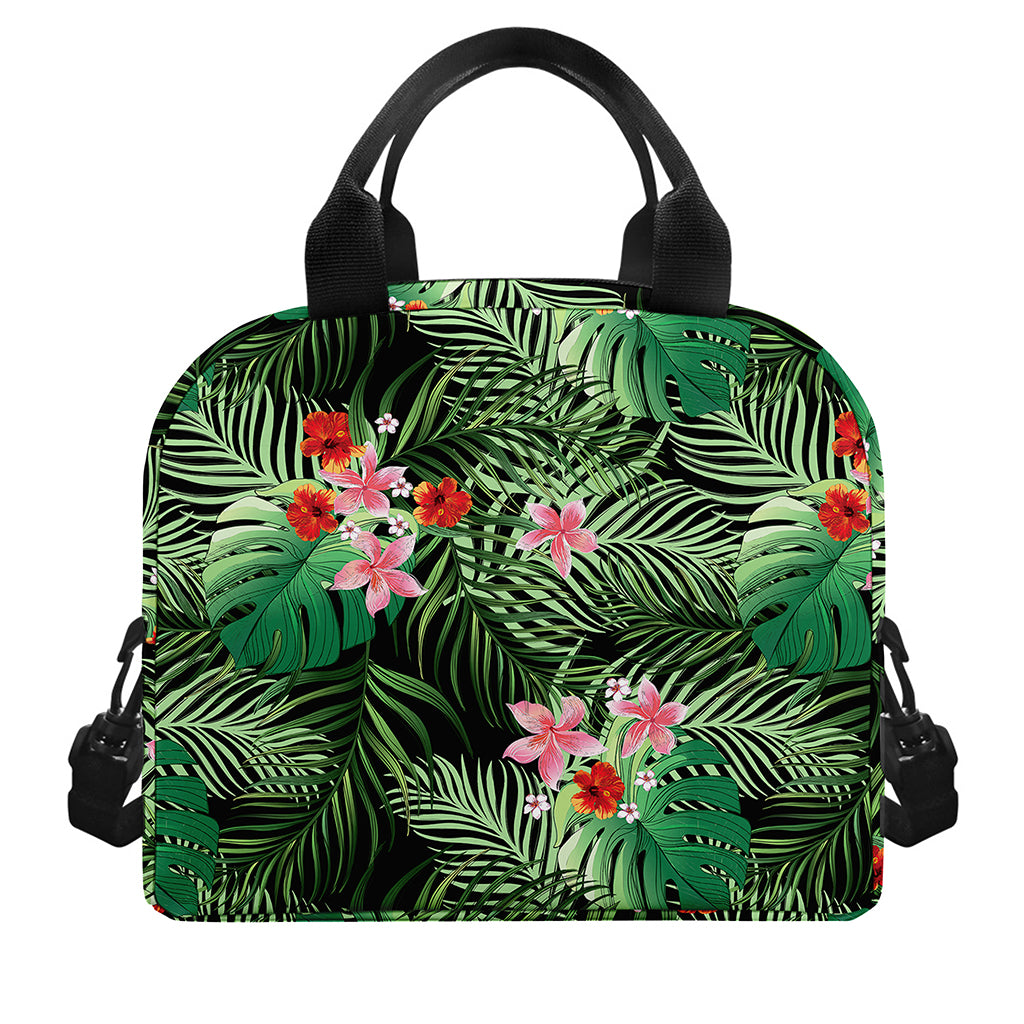 Palm Hawaiian Tropical Pattern Print Insulated Lunch Bag