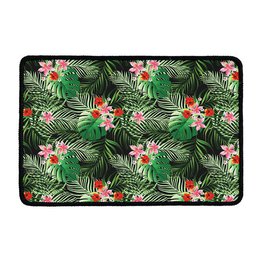 Palm Hawaiian Tropical Pattern Print Kitchen Mat