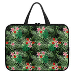 Palm Hawaiian Tropical Pattern Print Laptop Sleeve With Handle