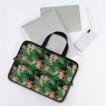 Palm Hawaiian Tropical Pattern Print Laptop Sleeve With Handle