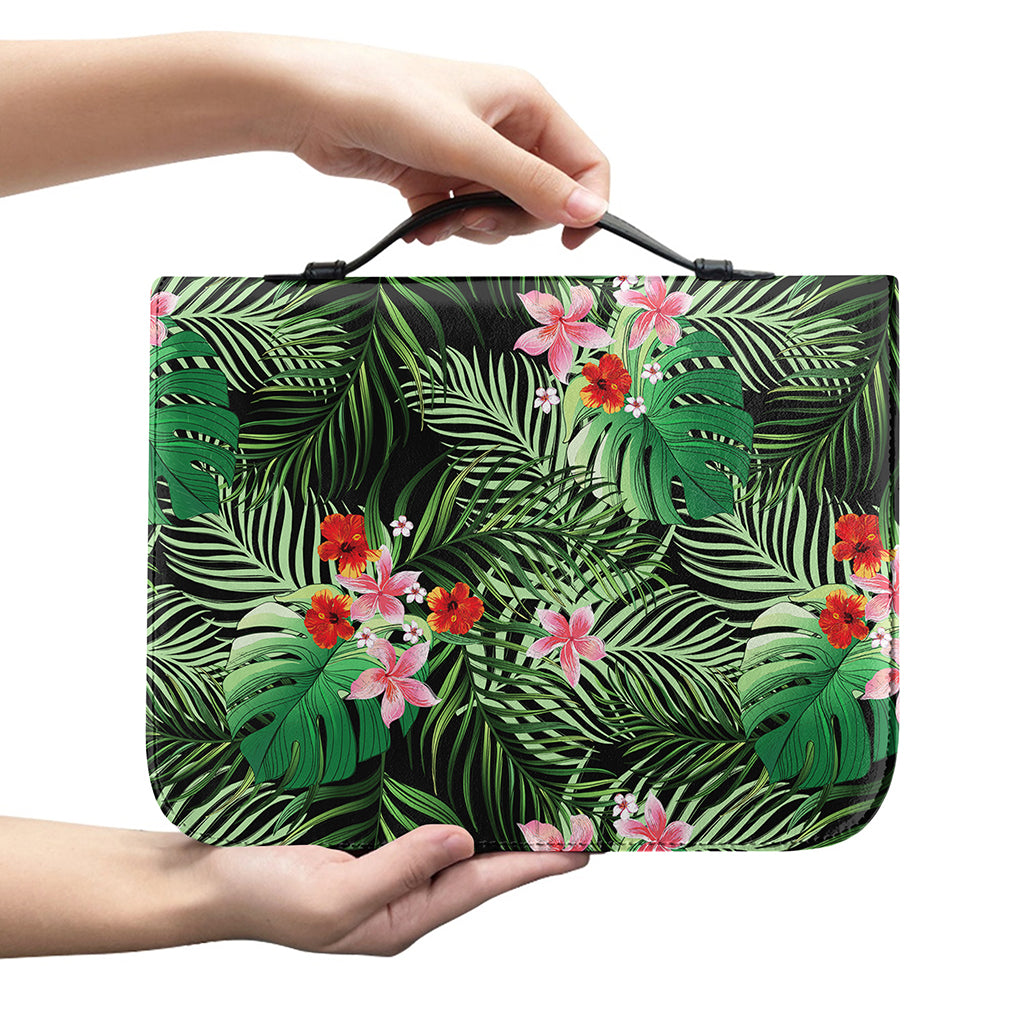 Palm Hawaiian Tropical Pattern Print Leather Bible Cover