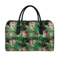 Palm Hawaiian Tropical Pattern Print Leather Duffel Bag