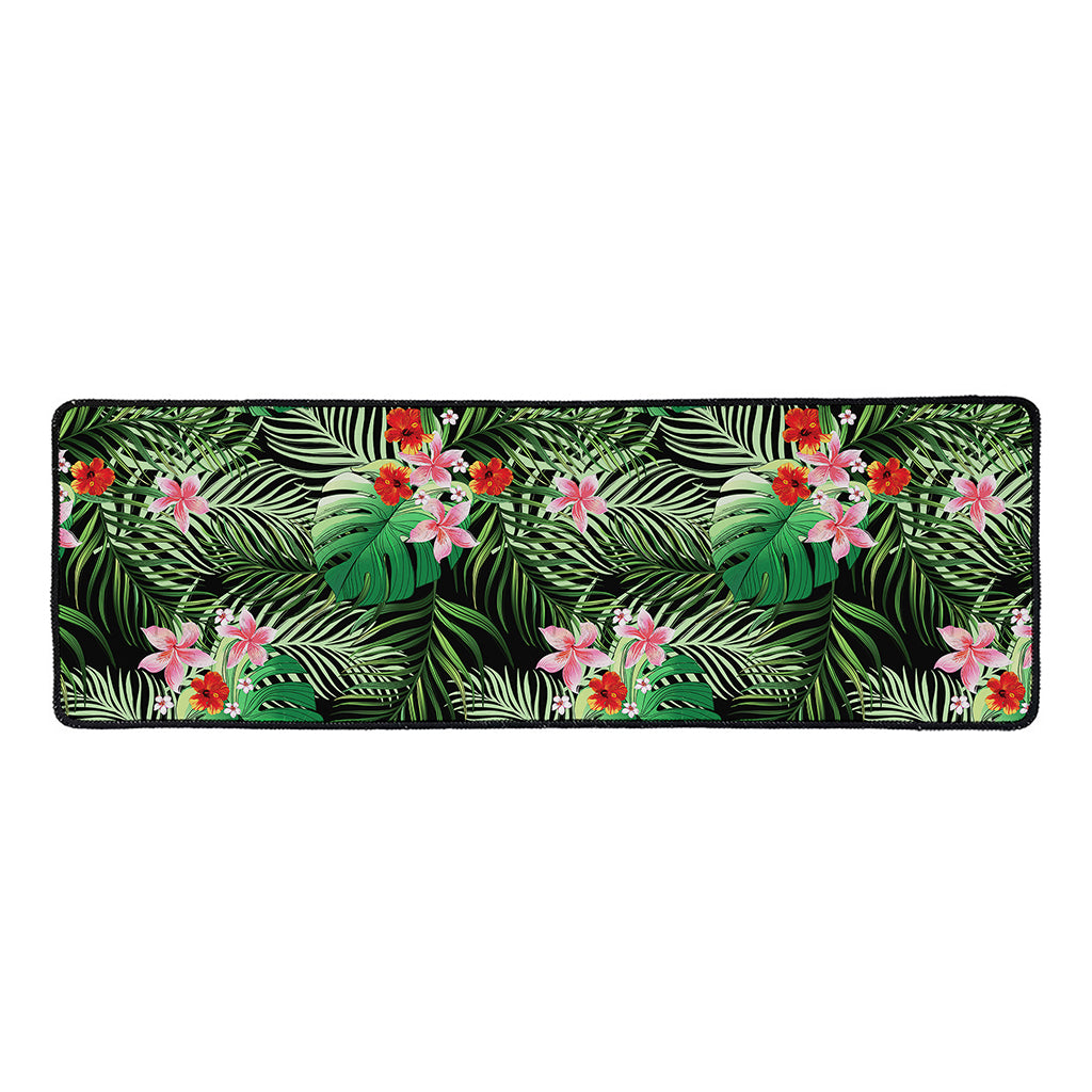 Palm Hawaiian Tropical Pattern Print Long Kitchen Mat