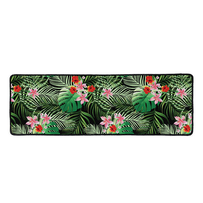 Palm Hawaiian Tropical Pattern Print Long Kitchen Mat