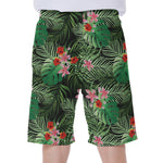 Palm Hawaiian Tropical Pattern Print Men's Beach Shorts