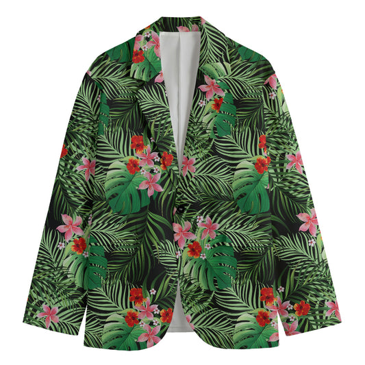 Palm Hawaiian Tropical Pattern Print Men's Blazer