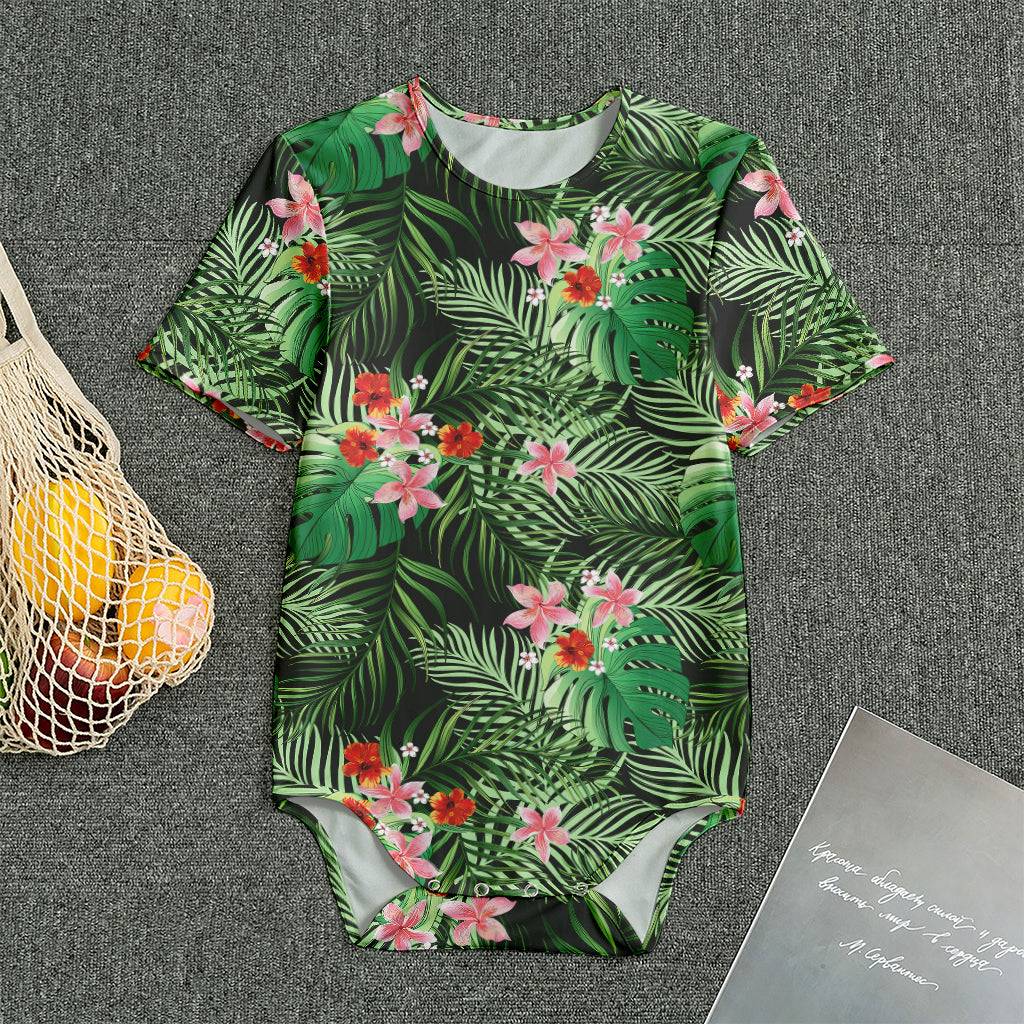 Palm Hawaiian Tropical Pattern Print Men's Bodysuit