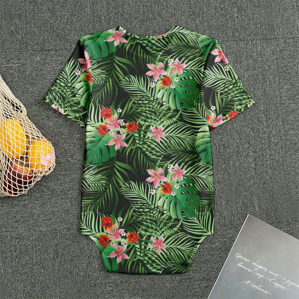 Palm Hawaiian Tropical Pattern Print Men's Bodysuit