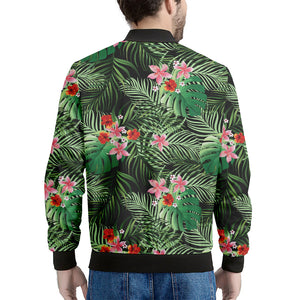 Palm Hawaiian Tropical Pattern Print Men's Bomber Jacket