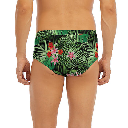 Palm Hawaiian Tropical Pattern Print Men's Briefs